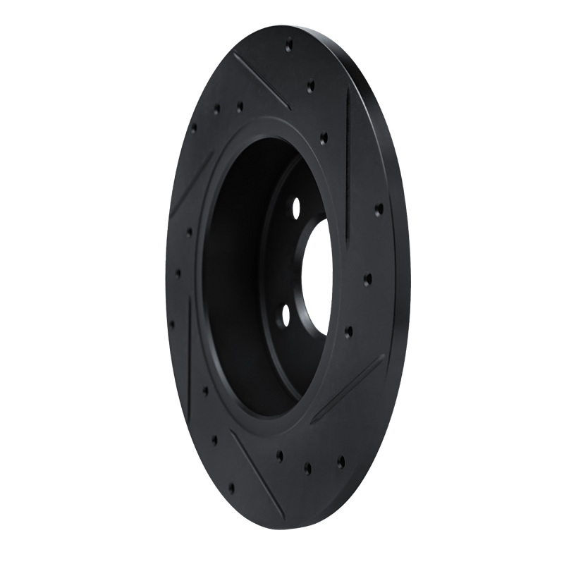 Nissan ALTIMA Brake Rotor (1) - Rear Left - R1 Concepts - Drilled & Slotted - Black - `19-`25